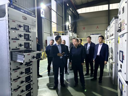 【奔月动态】信阳市平桥区委副书记、区政府区长刘庆东一行莅临奔月电气走访调研